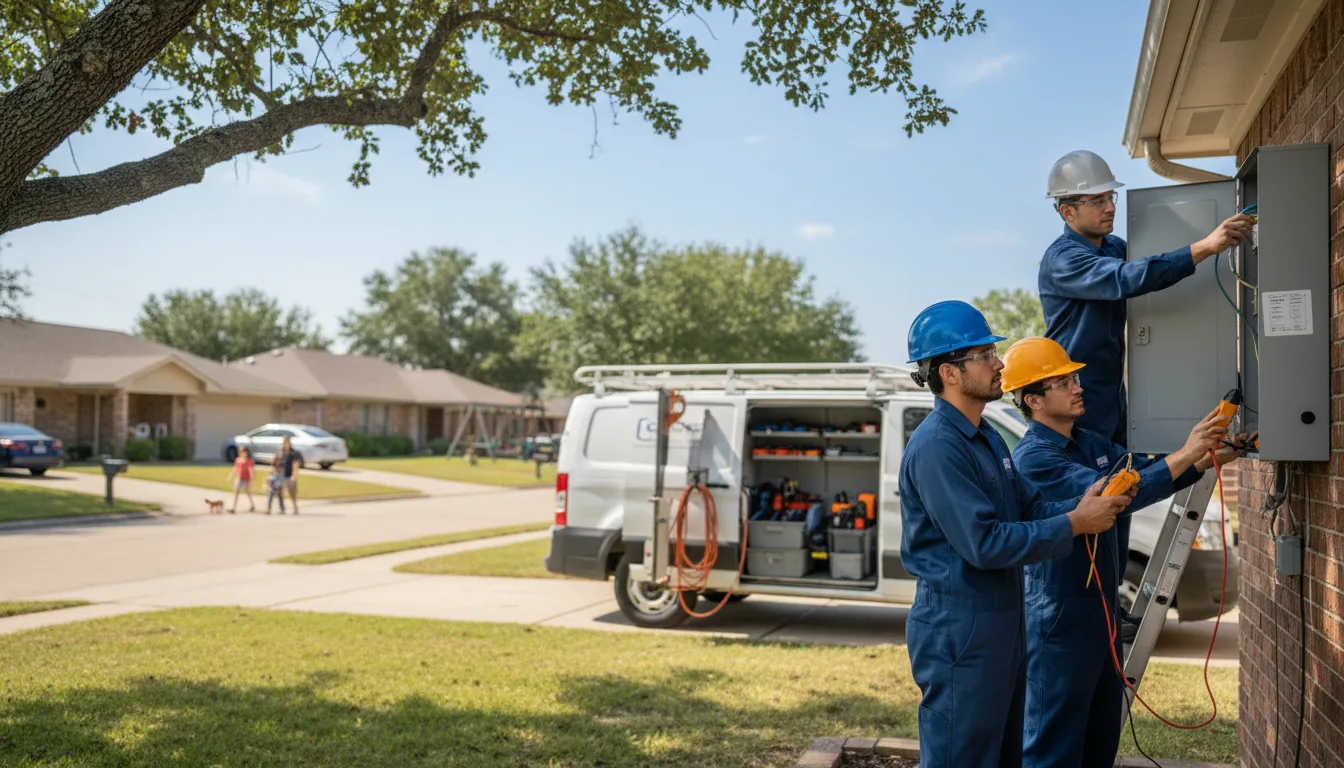 Certified electrician providing emergency electrical services in Sumner, TX